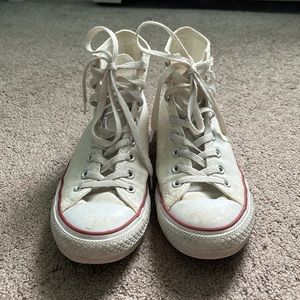 Converse white high tops size 10.5
